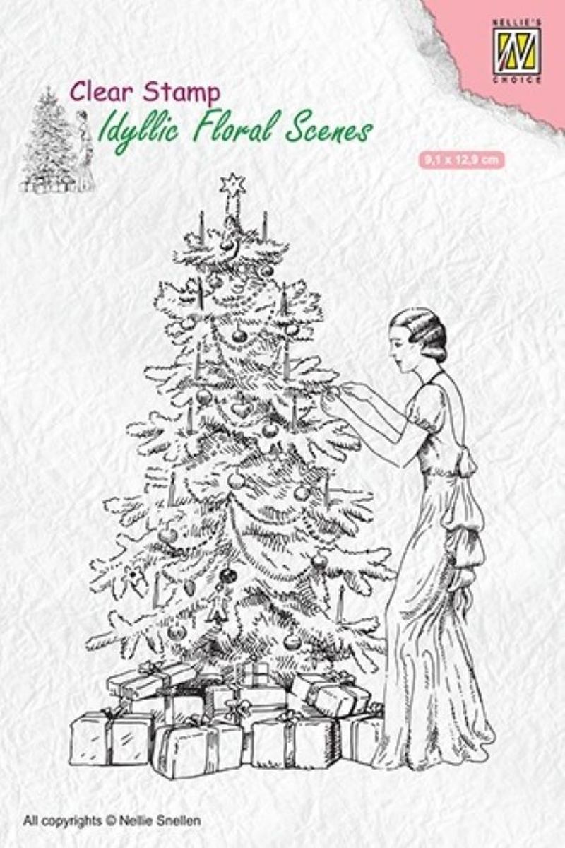 IFS019 Clearstamp stempel Nellie Snellen Vintage Christmas Kerstmis Kerst